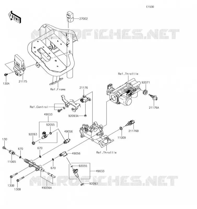 INJECTION CARBURANT Kawasaki SSV 620 2019 MULE 4010 4X4  KAF620MKF