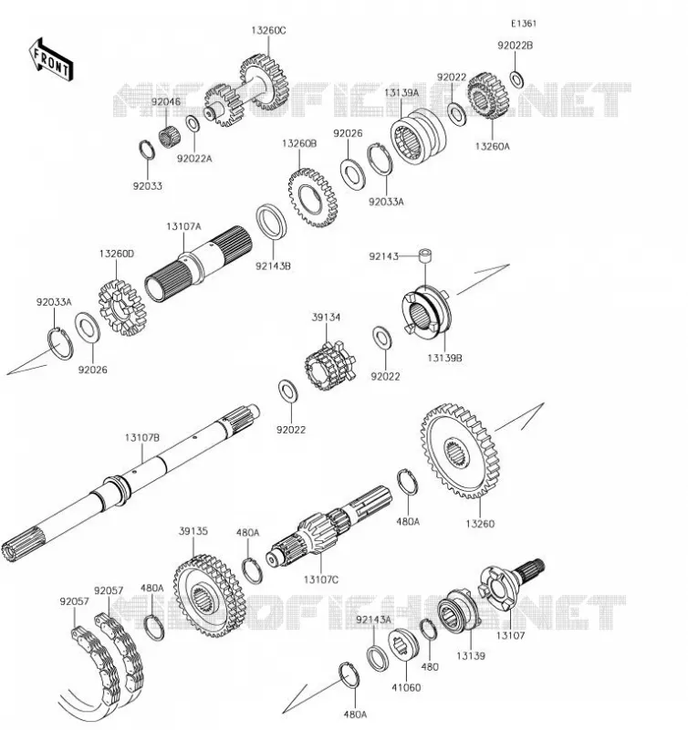 TRANSMISSION Kawasaki SSV 620 2019 MULE 4010 4X4  KAF620MKF
