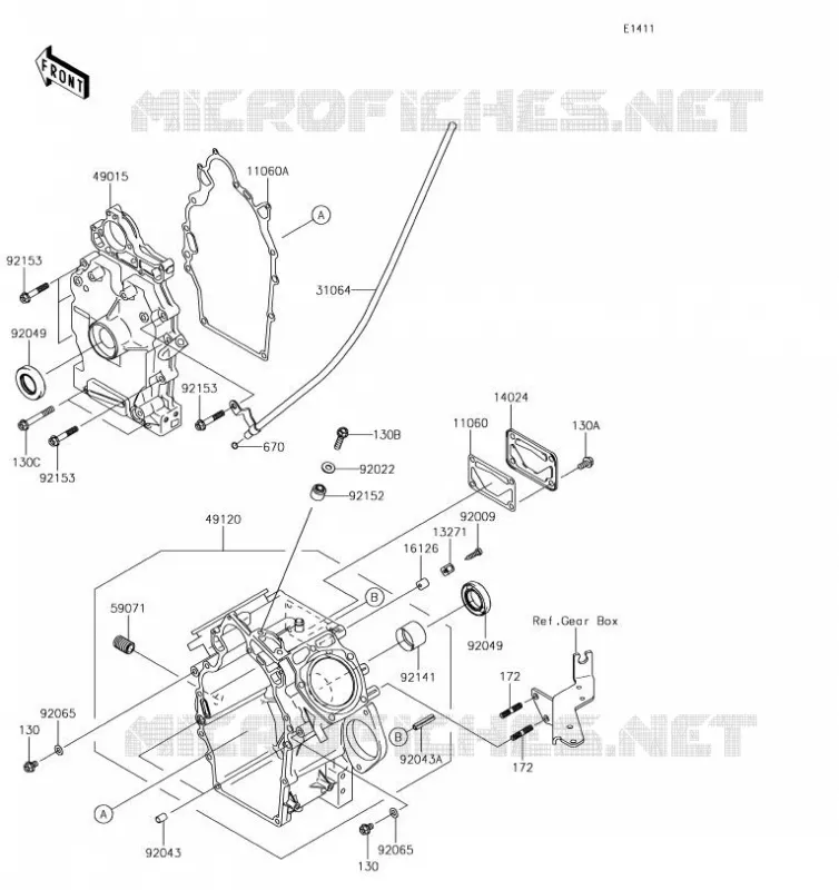 CARTER MOTEUR(S) Kawasaki SSV 620 2019 MULE 4000  KAF620PKF