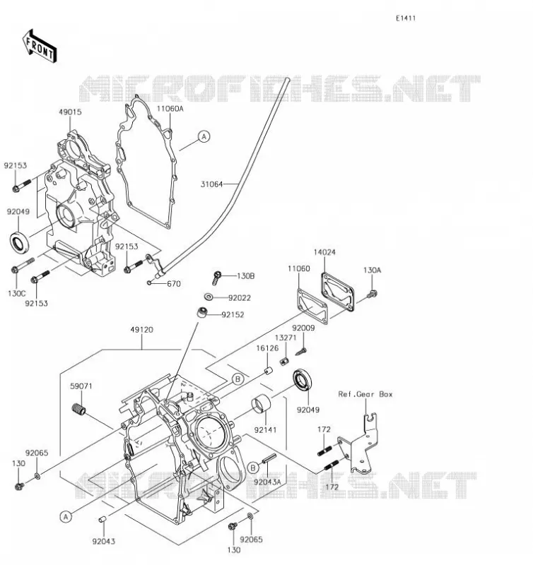 CARTER MOTEUR(S) Kawasaki SSV 620 2019 MULE 4000  KAF620PKF