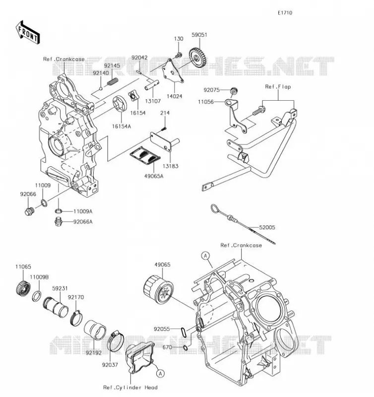 POMPE A HUILE/FILTRE &Agrave; HUILE Kawasaki SSV 620 2019 MULE 4010 TRANS 4X4  KAF620RKF