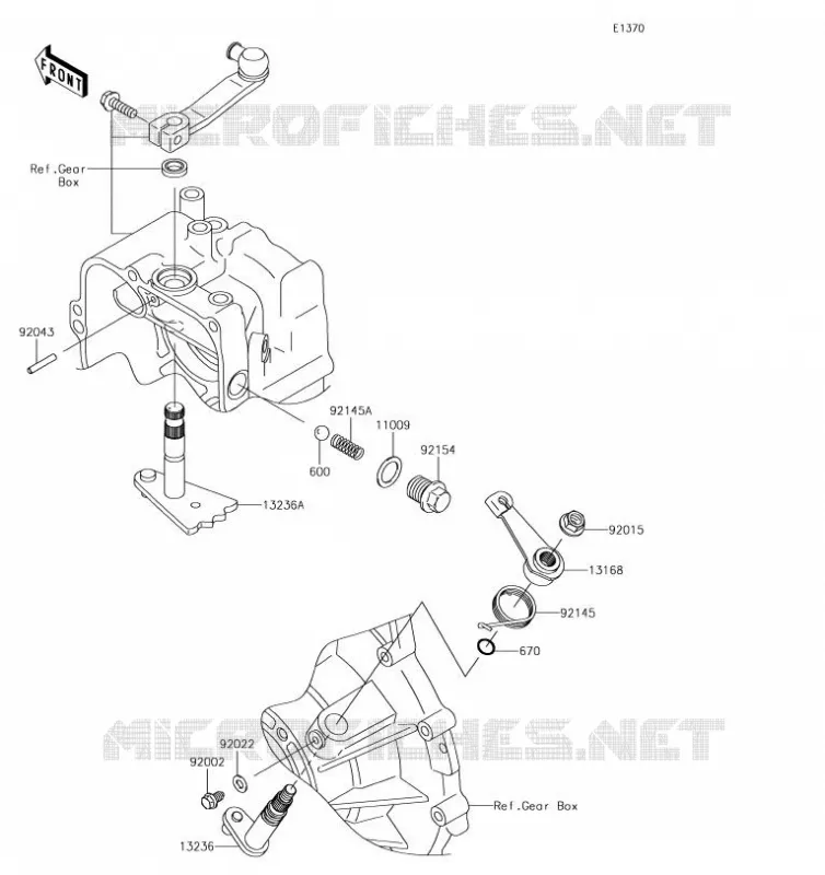 SELECTEUR Kawasaki SSV 620 2019 MULE 4000 TRANS  KAF620WKF