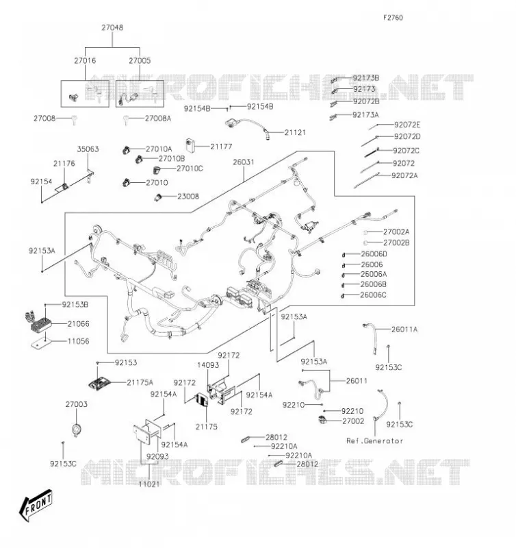 CHASSIS EQUIPMENT ELECTRIQUE Kawasaki SSV 700 2019 MULE PRO-MX  KAF700BKF