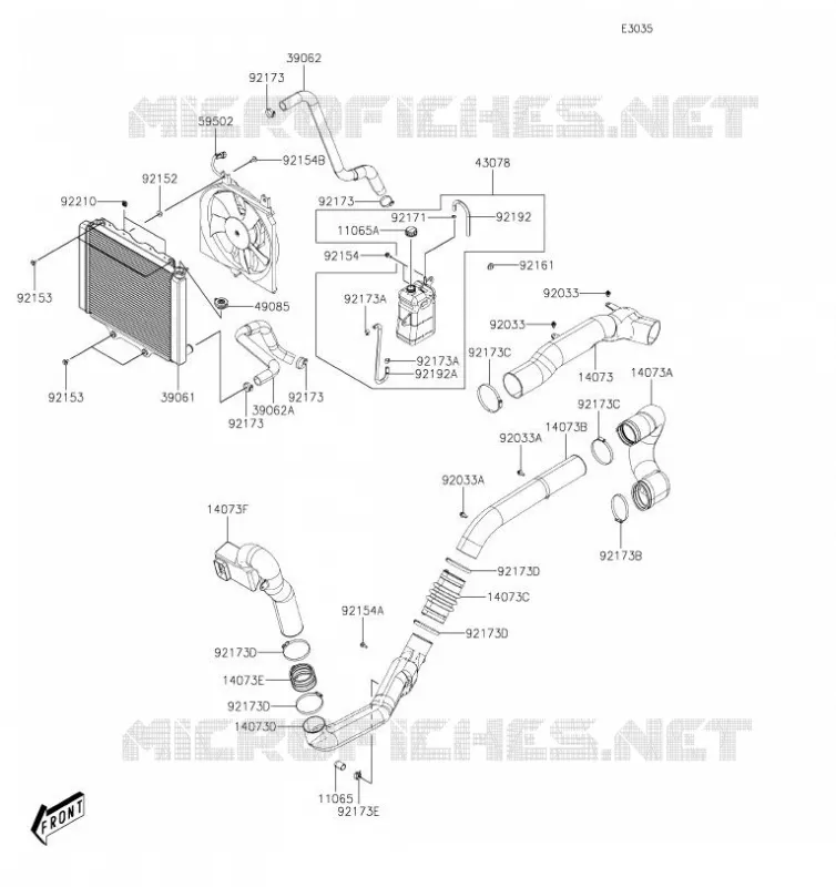 REFROIDISSEMENT Kawasaki SSV 700 2019 MULE PRO-MX  KAF700BKF