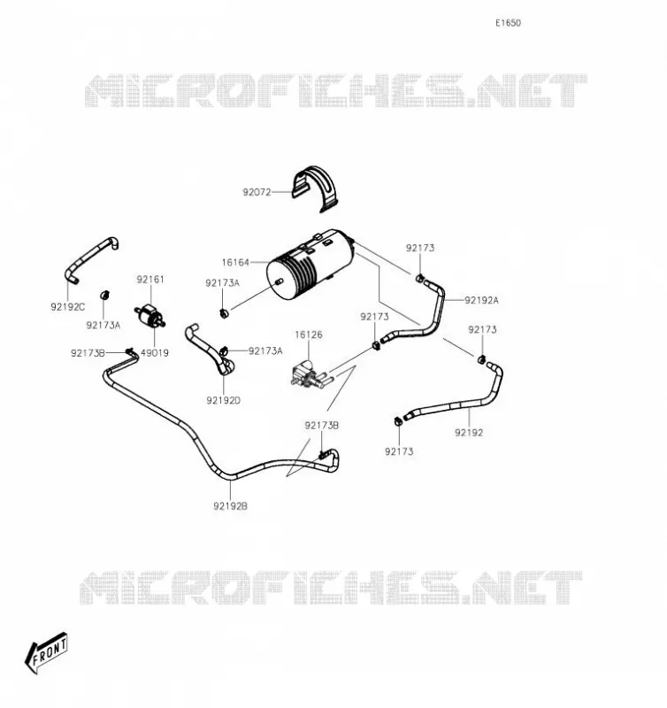 SYSTEME D'EVAPORATION CARBURANT(CA) Kawasaki SSV 700 2019 MULE PRO-MX  KAF700BKF