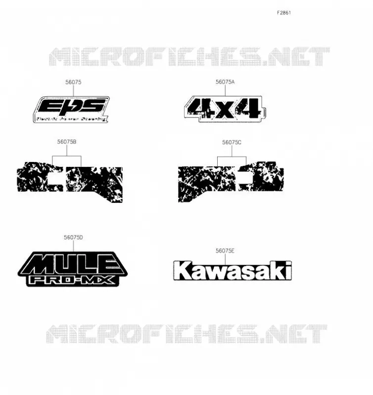 STICKER Kawasaki SSV 700 2019 MULE PRO-MX  KAF700DKF