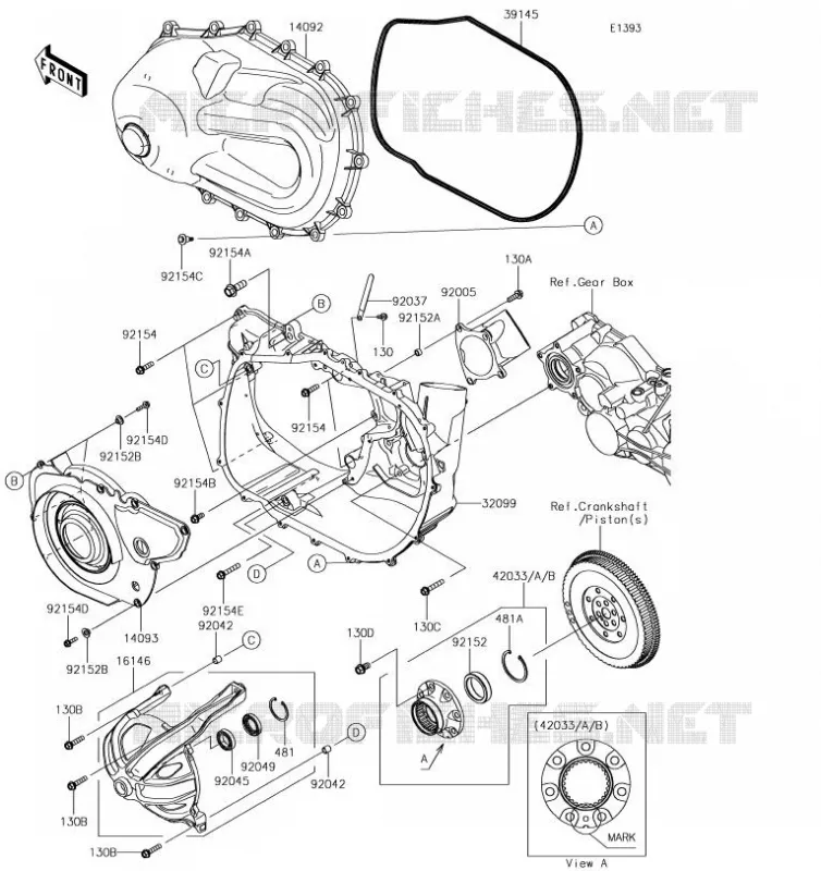 COUVERCLE CONVERTISSEUR Kawasaki SSV 820 2019 MULE PRO-FXT  KAF820DKF