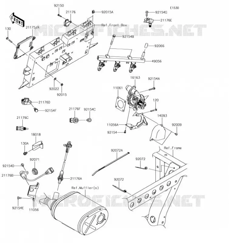 INJECTION CARBURANT Kawasaki SSV 820 2019 MULE PRO-FX  KAF820FKF