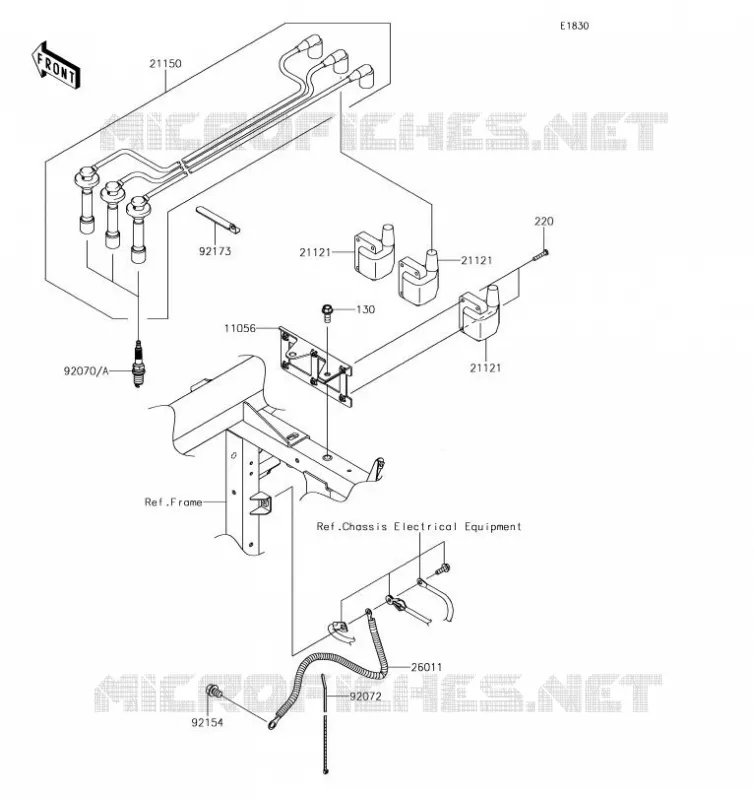 SYSTEME D&acute;ALLUMAGE Kawasaki SSV 820 2019 MULE PRO-FX  KAF820FKF