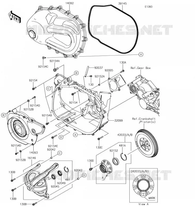 COUVERCLE CONVERTISSEUR Kawasaki SSV 820 2019 MULE PRO-FX  KAF820FKF