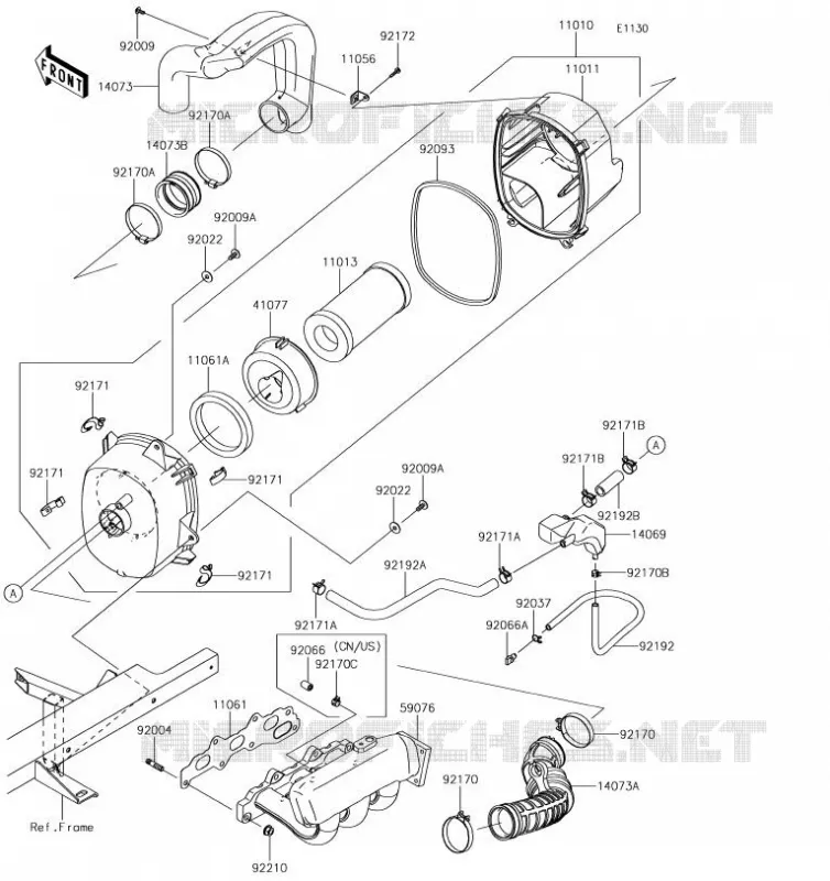 FILTRE A AIR Kawasaki SSV 820 2019 MULE PRO-FX  KAF820GKF