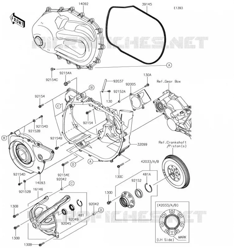 COUVERCLE CONVERTISSEUR Kawasaki SSV 820 2019 MULE PRO-FXR  KAF820KKF