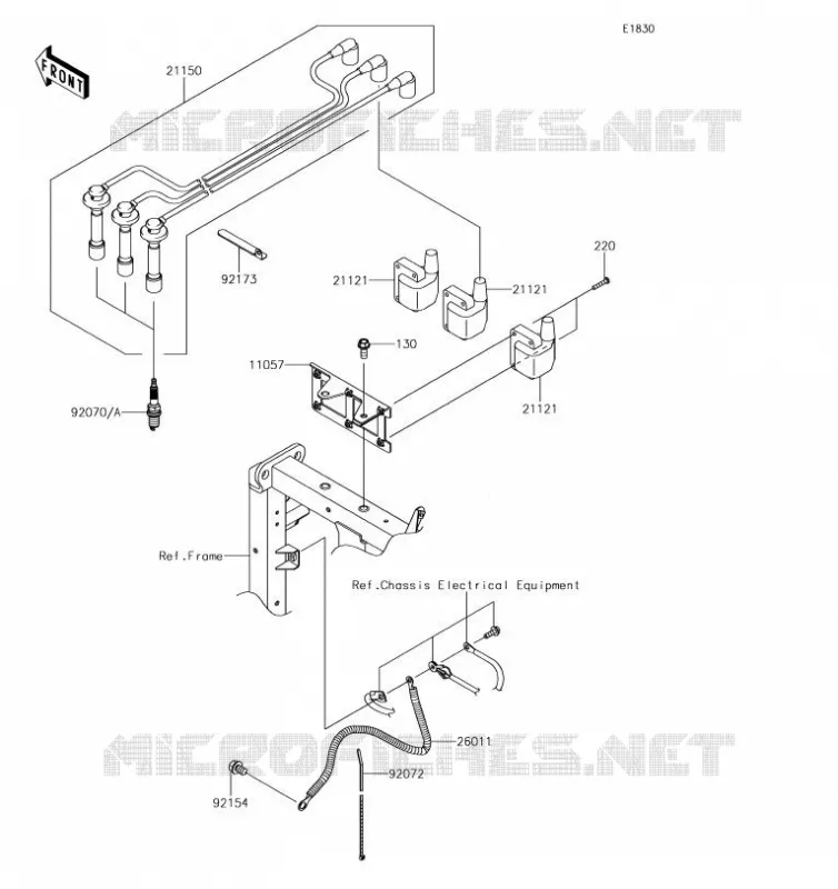 SYSTEME D&acute;ALLUMAGE Kawasaki SSV 820 2019 MULE PRO-FXR  KAF820KKF
