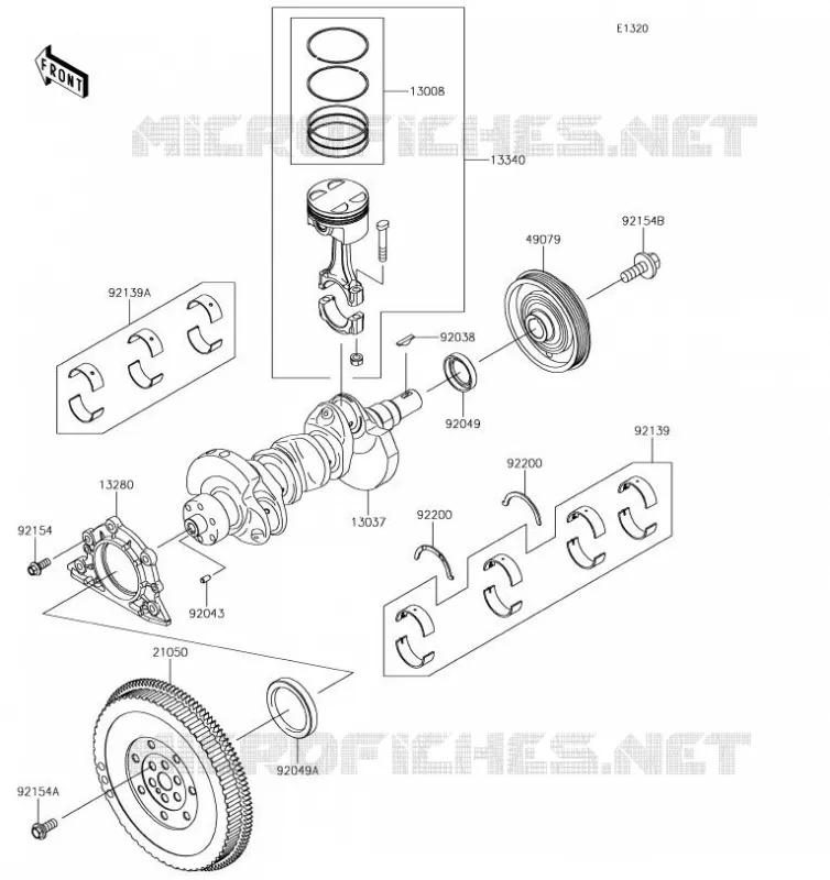 VILEBREQUIN/PISTON Kawasaki SSV 820 2019 MULE PRO-FXR  KAF820KKF