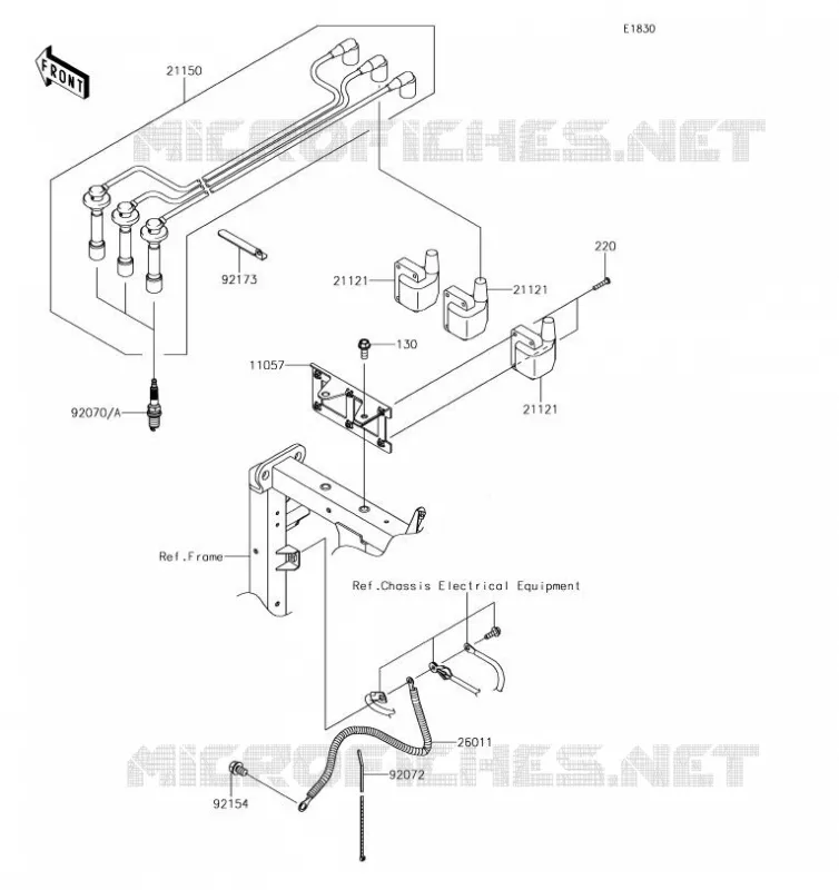 SYSTEME D&acute;ALLUMAGE Kawasaki SSV 820 2019 MULE PRO-FXR  KAF820KKF