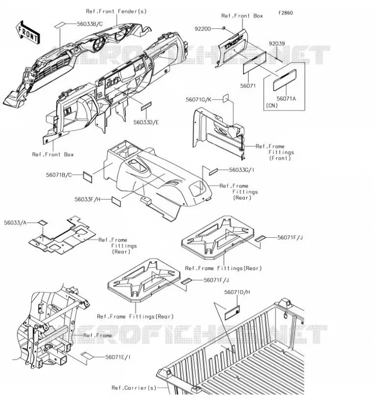 LABEL Kawasaki SSV 800 2019 TERYX  KRF800FKF