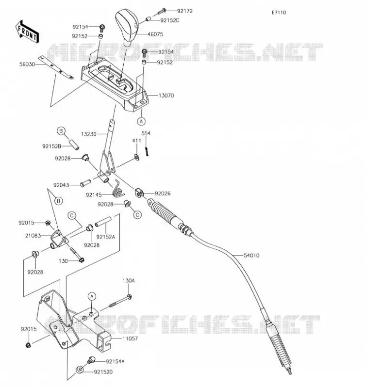 CONTROLE Kawasaki SSV 800 2019 TERYX  KRF800GKFA