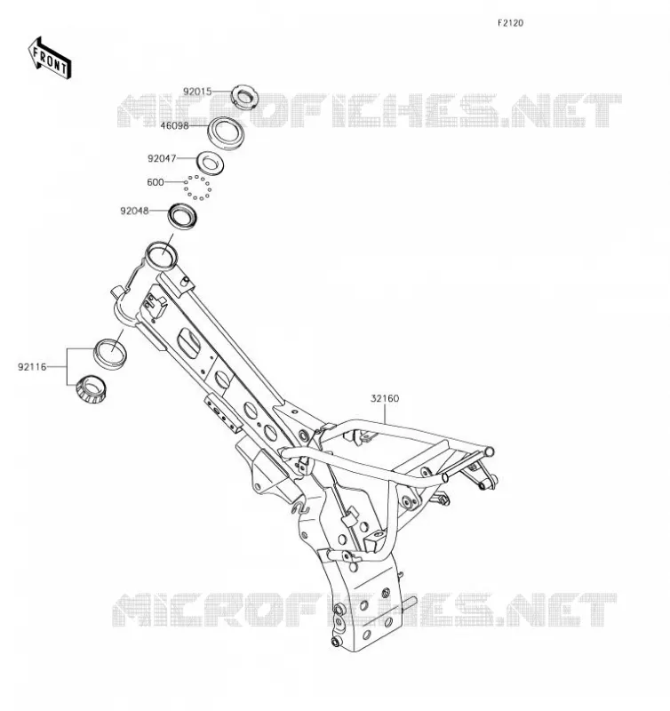 CH&Acirc;SSIS Kawasaki TOUT-TERRAIN 110 2019 KLX110  KLX110CKF