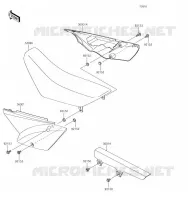 CACHE LAT&Eacute;RAL/GARDE CHAINE pour Kawasaki KLX110L 2019