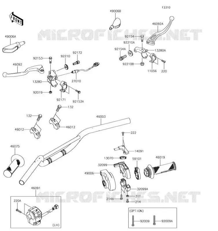 GUIDON Kawasaki TOUT-TERRAIN 110 2019 KLX110L  KLX110DKF