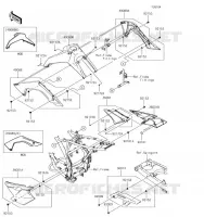 CACHE LAT&Eacute;RAL/GARDE CHAINE pour Kawasaki KLX140 2019