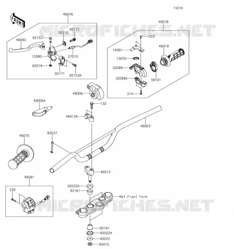 GUIDON Kawasaki TOUT-TERRAIN 140 2019 KLX140  KLX140AKF