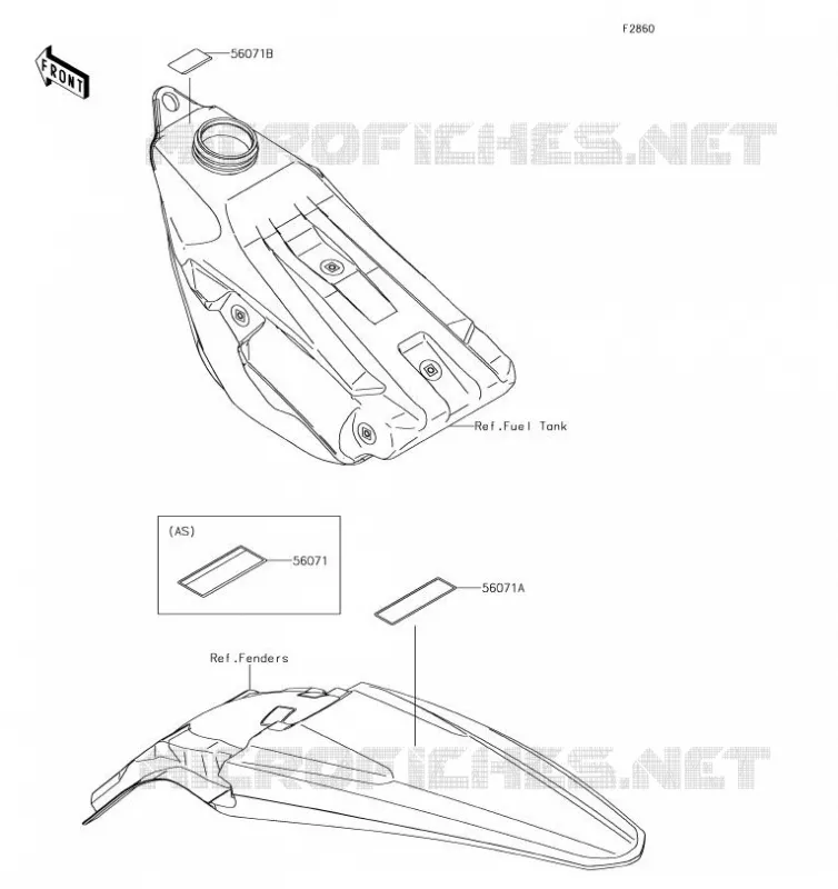 LABEL Kawasaki TOUT-TERRAIN 250 2019 KX250  KX252AKF