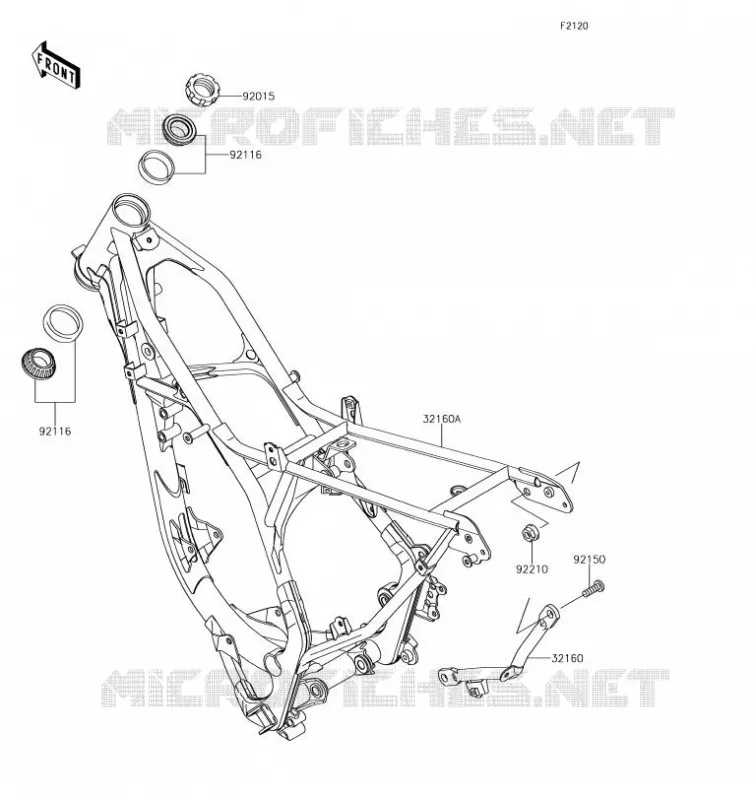 CH&Acirc;SSIS Kawasaki TOUT-TERRAIN 85 2019 KX85  KX85CKF