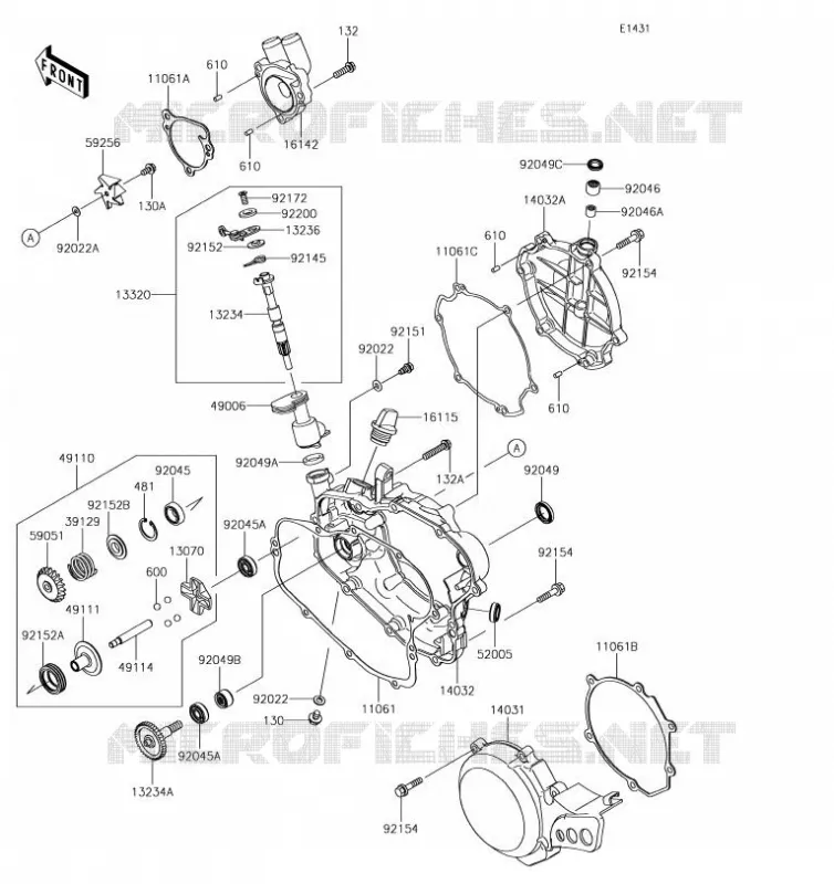 COUVERCLES MOTEUR Kawasaki TOUT-TERRAIN 85 2019 KX85  KX85CKF