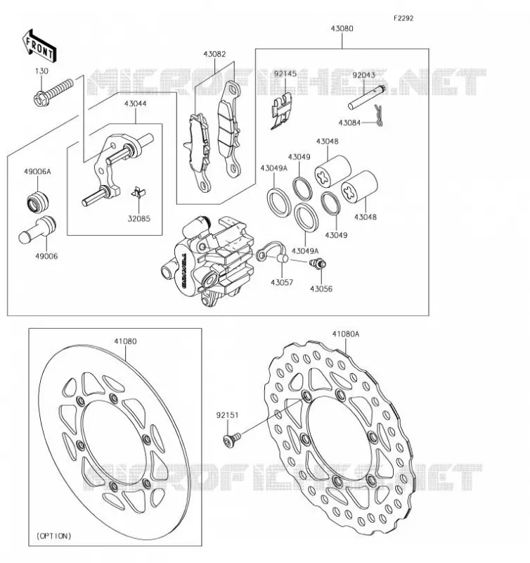 FREIN AVANT Kawasaki TOUT-TERRAIN 85 2019 KX85-II  KX85DKF
