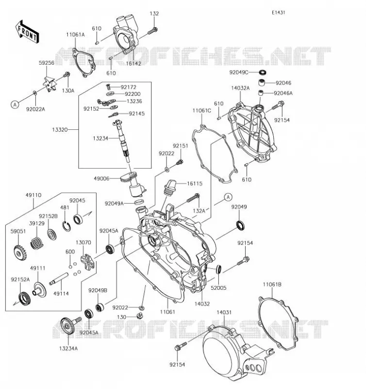 COUVERCLES MOTEUR Kawasaki TOUT-TERRAIN 85 2019 KX85-II  KX85DKF