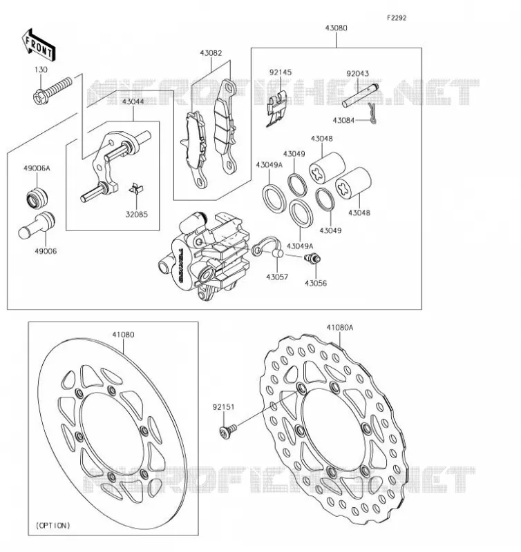 FREIN AVANT Kawasaki TOUT-TERRAIN 85 2019 KX85-II  KX85DKF