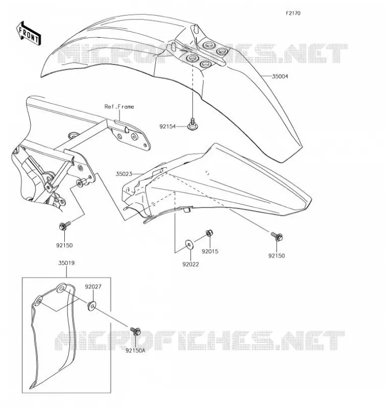 GARDE BOUE Kawasaki TOUT-TERRAIN 85 2019 KX85-II  KX85DKF