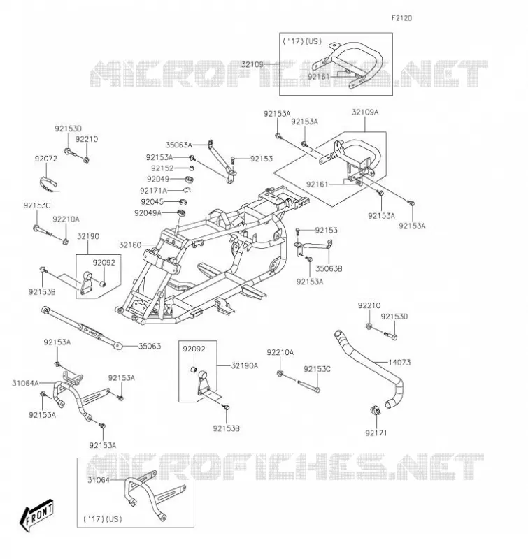 CH&Acirc;SSIS Kawasaki QUAD 50 2020 KFX50  KSF50BLF