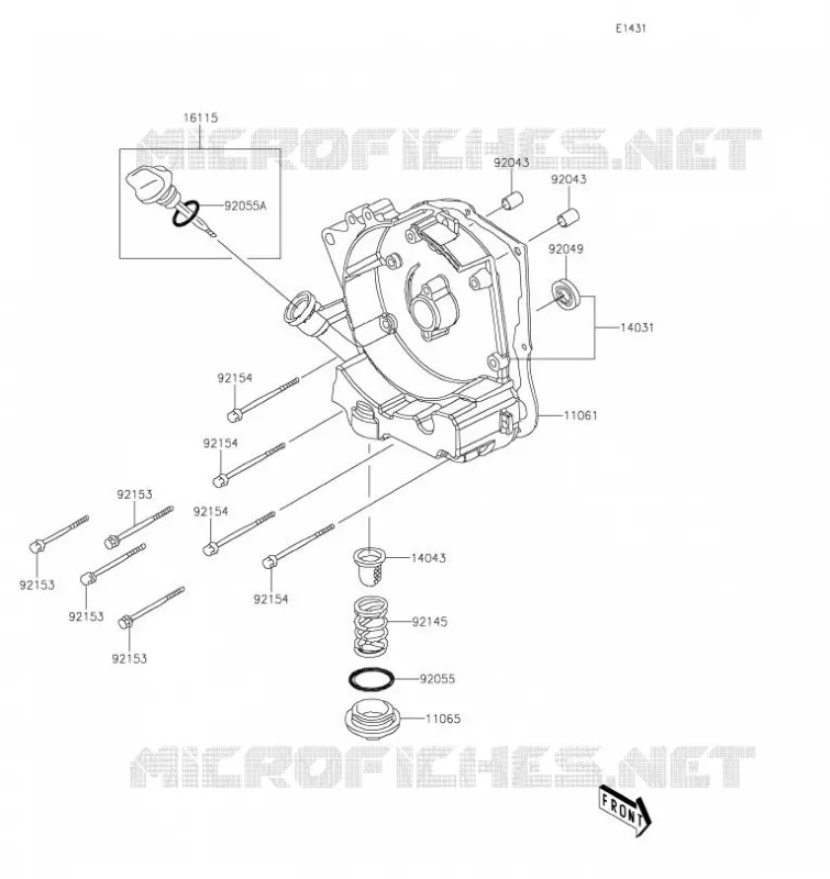 COUVERCLES MOTEUR Kawasaki QUAD 90 2020 KFX90  KSF90ALF