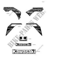 STICKER (NOIR) pour Kawasaki BRUTE FORCE 300 2020