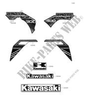 STICKER(RED) pour Kawasaki BRUTE FORCE 300 2020