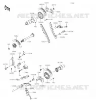 ARBRE A CAME/TENDEUR pour Kawasaki BRUTE FORCE 750 4X4I EPS 2020