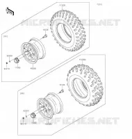 ROUE/PNEUS pour Kawasaki BRUTE FORCE 750 4X4I EPS 2020