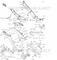 CACHE LAT&Eacute;RAL/GARDE CHAINE pour Kawasaki Z125 PRO 2020