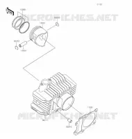 CYLINDRE/PISTON pour Kawasaki Z125 PRO 2020