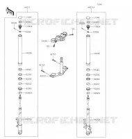 FOURCHE pour Kawasaki Z125 PRO 2020
