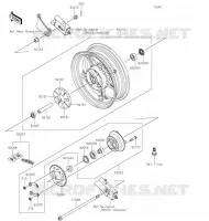 ROUE ARRI&Egrave;RE/CHAINE pour Kawasaki Z125 PRO 2020