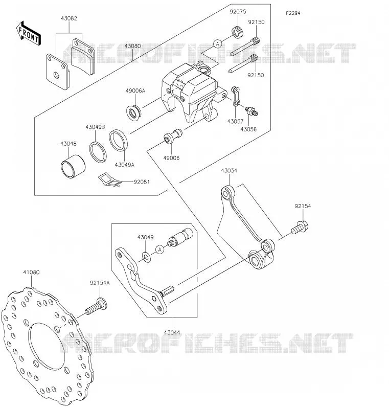 FREIN ARRIERE Kawasaki MOTOS 125 2020 Z125 PRO  BR125JLF