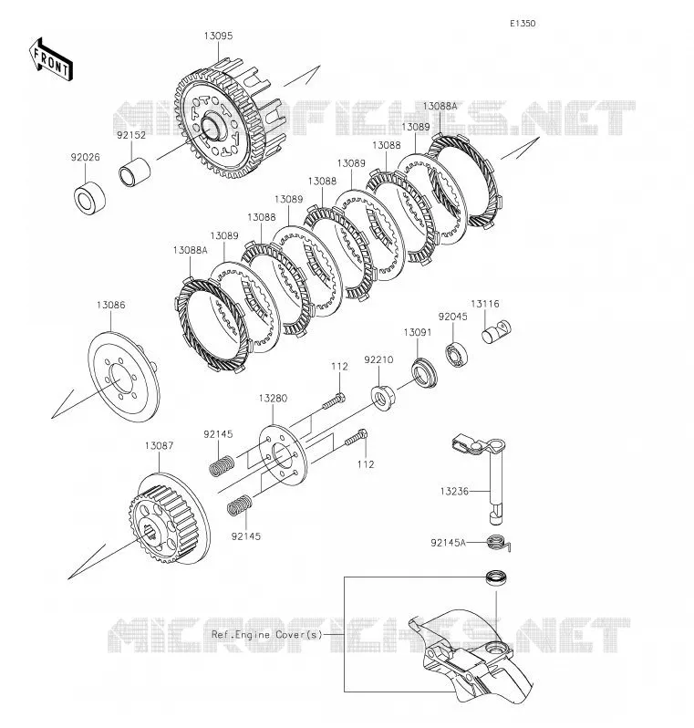 EMBRAYAGE Kawasaki MOTOS 125 2020 Z125 PRO  BR125JLF