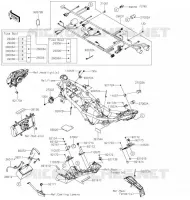 CHASSIS EQUIPMENT ELECTRIQUE pour Kawasaki Z125 2020