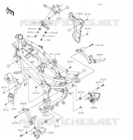 PIECE DE CADRE (COUVERTURE) pour Kawasaki Z125 2020