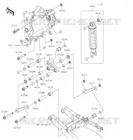 SUSPENSION/AMORTISSEUR pour Kawasaki Z125 2020