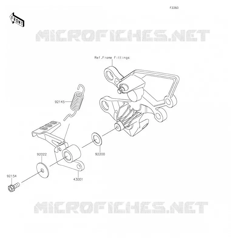 PEDALE DE FREIN Kawasaki MOTOS 125 2020 NINJA 125  BX125ALF