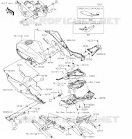 CACHE LAT&Eacute;RAL/GARDE CHAINE pour Kawasaki NINJA 125 2020